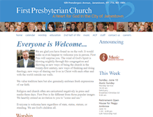 Tablet Screenshot of firstpresjamestown.com